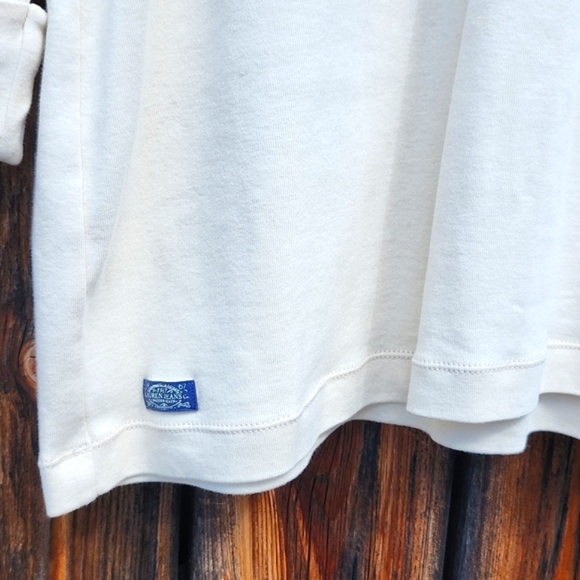 ⭐️LRL Ralph Lauren Cream 3/4 Sleeve Top - Picture 3 of 8